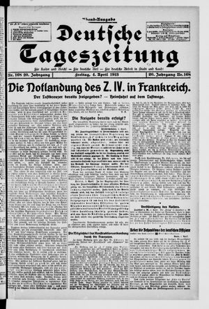 Deutsche Tageszeitung on Apr 4, 1913