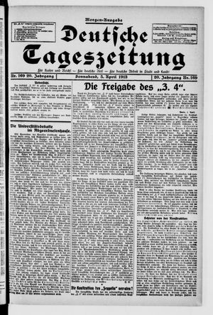 Deutsche Tageszeitung on Apr 5, 1913