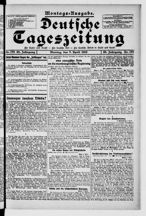 Deutsche Tageszeitung vom 07.04.1913