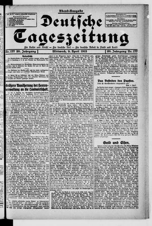 Deutsche Tageszeitung vom 09.04.1913