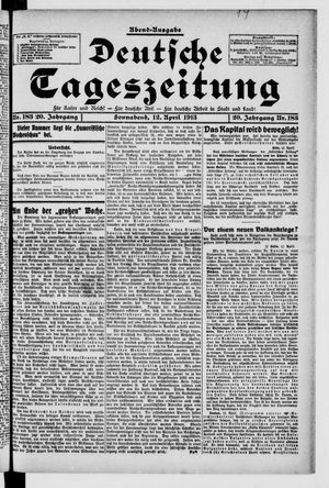 Deutsche Tageszeitung on Apr 12, 1913
