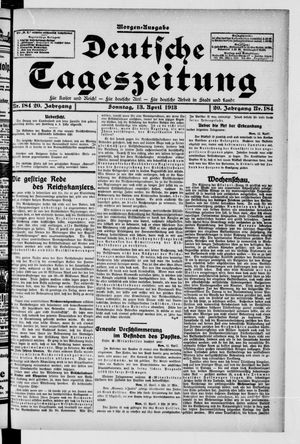 Deutsche Tageszeitung on Apr 13, 1913