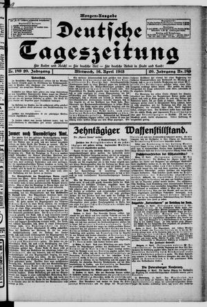 Deutsche Tageszeitung on Apr 16, 1913