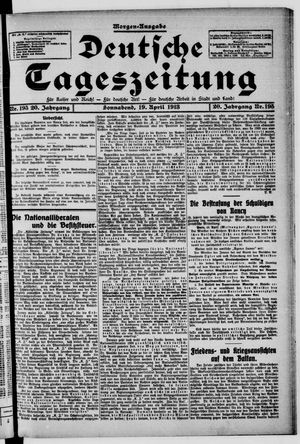 Deutsche Tageszeitung on Apr 19, 1913