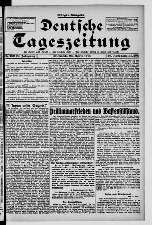 Deutsche Tageszeitung vom 23.04.1913