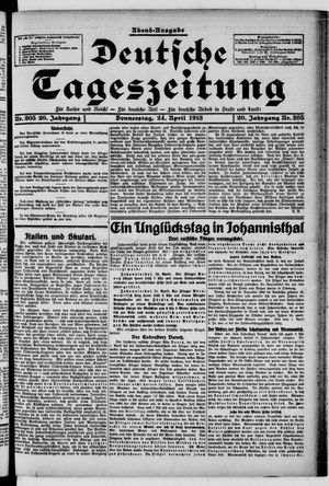 Deutsche Tageszeitung vom 24.04.1913
