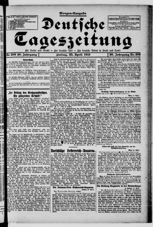 Deutsche Tageszeitung on Apr 25, 1913
