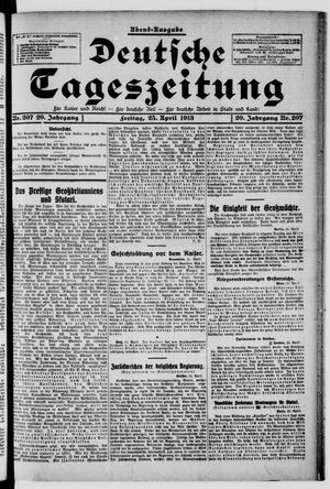 Deutsche Tageszeitung on Apr 25, 1913