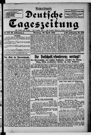 Deutsche Tageszeitung vom 29.04.1913
