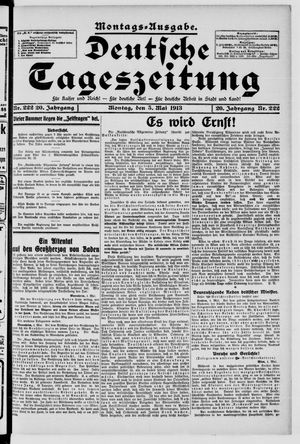 Deutsche Tageszeitung vom 05.05.1913