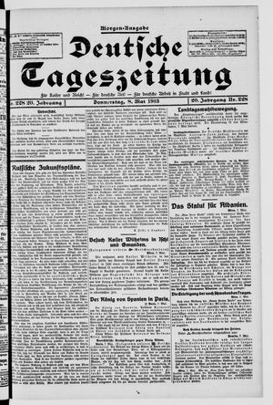 Deutsche Tageszeitung vom 08.05.1913