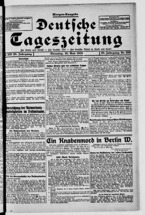 Deutsche Tageszeitung on May 13, 1913