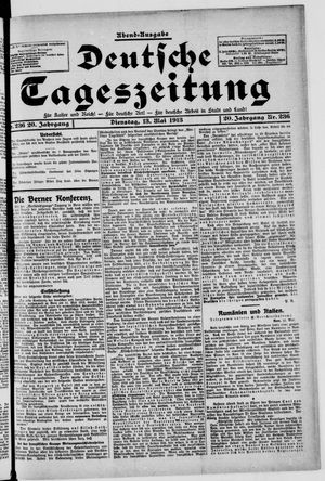 Deutsche Tageszeitung on May 13, 1913