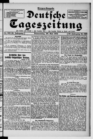 Deutsche Tageszeitung vom 29.05.1913