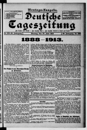 Deutsche Tageszeitung vom 16.06.1913