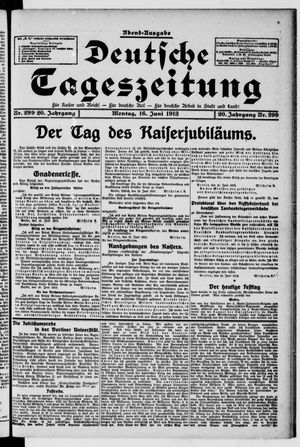 Deutsche Tageszeitung vom 16.06.1913