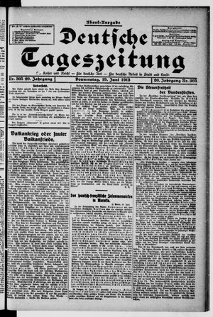 Deutsche Tageszeitung vom 19.06.1913