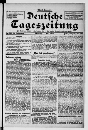 Deutsche Tageszeitung on Jul 1, 1913