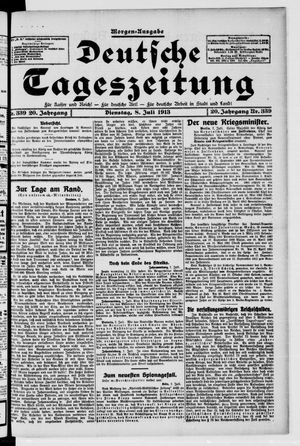 Deutsche Tageszeitung on Jul 8, 1913
