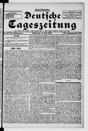 Deutsche Tageszeitung on Jul 8, 1913