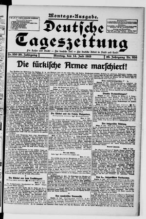 Deutsche Tageszeitung vom 14.07.1913