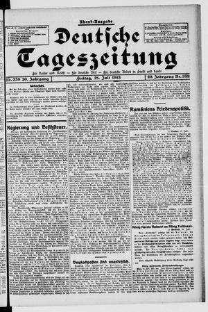 Deutsche Tageszeitung vom 18.07.1913
