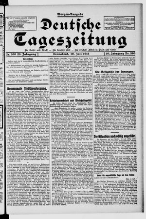 Deutsche Tageszeitung on Jul 19, 1913