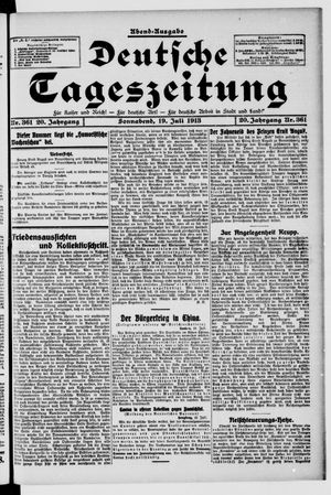 Deutsche Tageszeitung on Jul 19, 1913