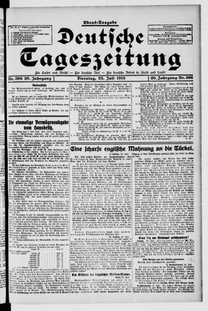 Deutsche Tageszeitung vom 22.07.1913