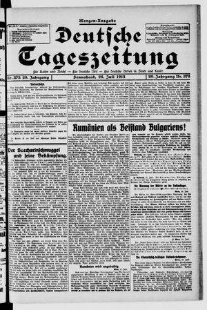 Deutsche Tageszeitung on Jul 26, 1913