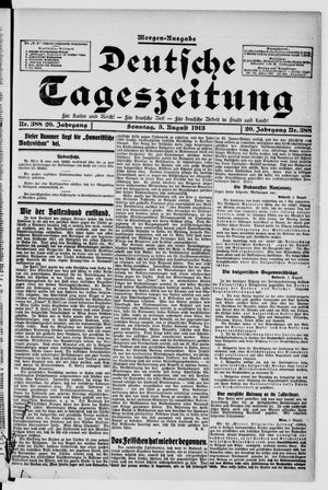 Deutsche Tageszeitung vom 03.08.1913
