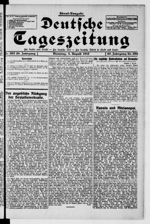 Deutsche Tageszeitung vom 05.08.1913