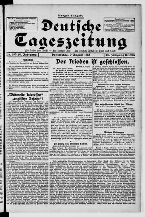 Deutsche Tageszeitung on Aug 7, 1913
