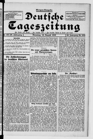 Deutsche Tageszeitung vom 12.08.1913