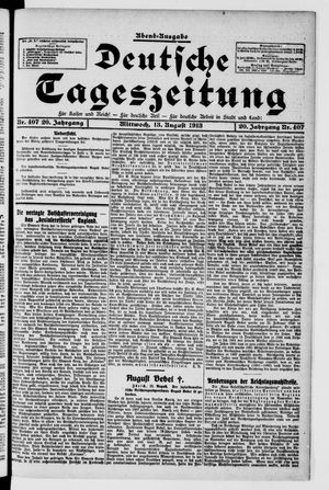 Deutsche Tageszeitung vom 13.08.1913
