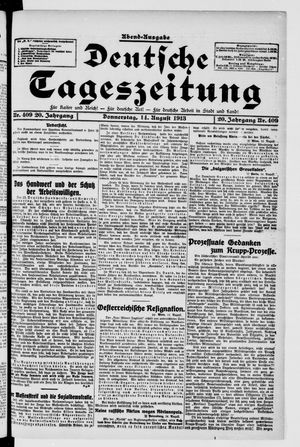 Deutsche Tageszeitung vom 14.08.1913