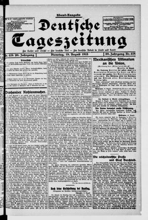 Deutsche Tageszeitung vom 19.08.1913