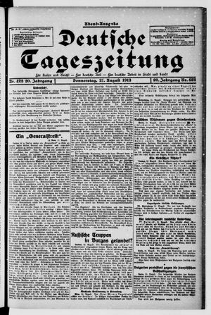 Deutsche Tageszeitung vom 21.08.1913