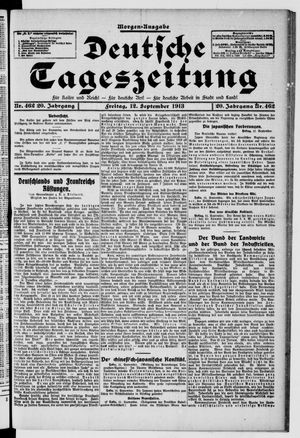 Deutsche Tageszeitung vom 12.09.1913