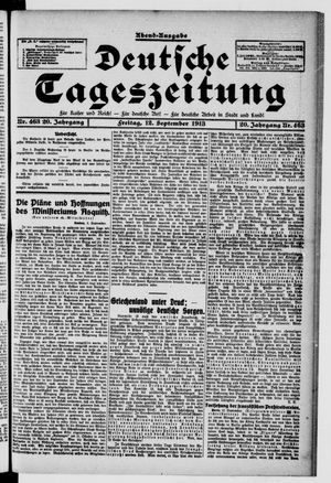 Deutsche Tageszeitung vom 12.09.1913