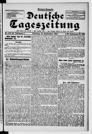 Deutsche Tageszeitung vom 14.09.1913