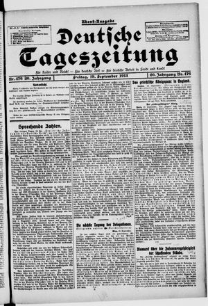 Deutsche Tageszeitung vom 19.09.1913