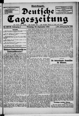 Deutsche Tageszeitung vom 30.09.1913