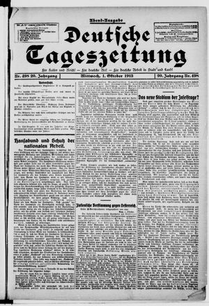 Deutsche Tageszeitung vom 01.10.1913