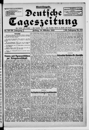 Deutsche Tageszeitung vom 10.10.1913