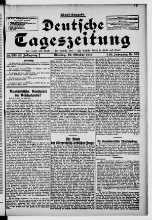 Deutsche Tageszeitung vom 20.10.1913