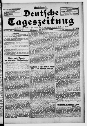 Deutsche Tageszeitung vom 22.10.1913