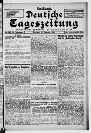 Deutsche Tageszeitung vom 27.10.1913