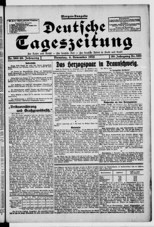 Deutsche Tageszeitung vom 04.11.1913