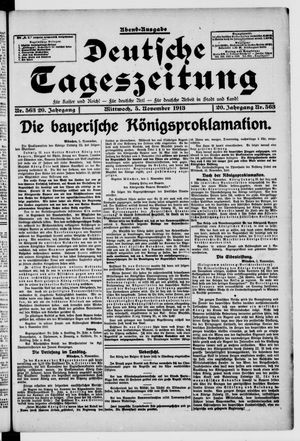 Deutsche Tageszeitung on Nov 5, 1913